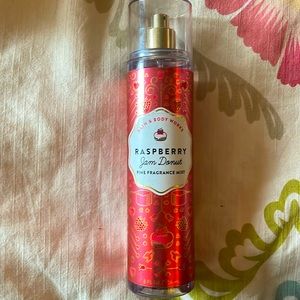 rare bath and bodywork’s raspberry jam doughnut 3/4 of the way full!!!